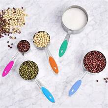 8/9/17pcs Set, Measuring Cup And Spoon Set, Stainless Steel Measuring Cups And Magnetic Measuring Spoons Set, Double-Sided Magnetic Measuring Spoons Set, Graduated Measuring Cup And Spoon Gap Set, 8pcs Stainless Steel Measuring Cups, 9pcs Magnetic Measuring Spoons, For Dry Powder And Liquid Ingredient Measuring Tools, Kitchen Small Tools, Kitchenware, Kitchen Accessories, Household Kitchen Items - Multicolor - View 4