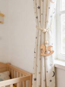 2入組粉色絲滑蝴蝶結窗簾綁帶，法式柔軟蕾絲緞面絲帶窗簾掛鉤，適用於窗簾、婚禮、嬰兒房、生日派對裝飾 - 彩色 - 查看 3