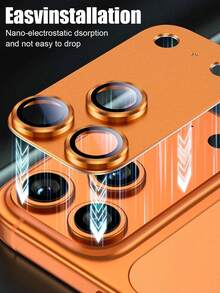 BOLLYMORE 2pcs Camera Lens Protector Case, Orange (Original Color), High Definition Quality, Anti-Drop Anti-Scratch, Suitable For Apple 17 Pro/17 Pro Max - 2pcs Camera - View 6