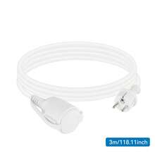 CILIA 1pc EU Standard Power Extension Cord With Safety Dust Cover Single Socket, Durable Flexible Cable For Home & Outdoor Use - EU E Type Plug(220-240V) - View 16