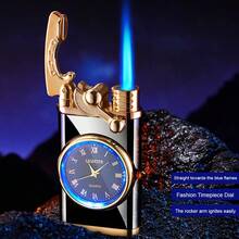 Butane Lighter, Single Flame Lighter, Vintage Genuine Dial Lighter, Windproof Lighter, Arm Ignition Lighter, Adjustable Flame Size, Blue Flame Lighter, Multifunctional Lighter, Refillable Butane, Gifts For Boyfriend And Father, Excluding Butane - Vàng - Xem 5
