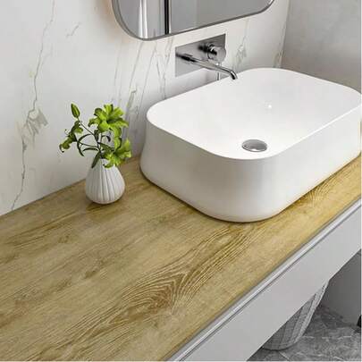 1 Roll/Retro Wood Grain Self-Adhesive Wallpaper/Tear And Paste/Wallpaper/Waterproof/Removable/Living Room/Kitchen/Bedroom/Dormitory Wallpaper/Furniture Renovation /Stickers/Floor Stickers/Easy To Clean/Wear-Resistant Wallpaper15.74X118.11INCH