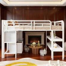 Kids Bed Frames, Headboards & Footboards - White + Metal + 90cm*200cm - View 1