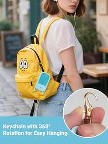 1pc Cute Silicone Protective Case, Compatible With Touchland Hand Sanitizer Spray (Fits 1 Fl Oz), Keychain Holder, Silicone Protective Cover For Power Mist And Glow Mist Hand Sanitizer Sprayers, 1 Fl Oz Capacity - one-size - View 5