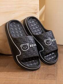 Summer New Bear Printed Slippers, Unisex Sandals, Multi-Color Options, Men's Large Size Slippers, EVA Women's Indoor Slippers, Simple Design, Soft And Comfortable Soles, Silent Walking, Suitable For Bathroom, Home, Dormitory Or Office Wear, Suitable For All Seasons - Women's Slippers - View 18