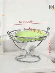 1个金色/银色/黑色铁质高皂碟，中空沥水豪华皂架，浴室梳妆台收纳架 - 多色 - 查看 10