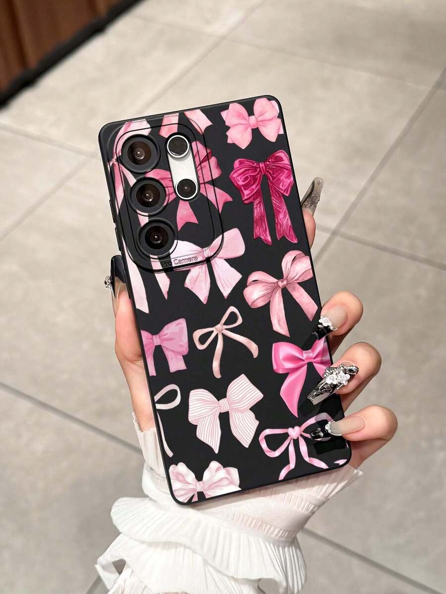 Ốp điện thoại in hình nơ hồng, tương thích với iPhone 17/16 Pro Max, 14/13, 12, 11 Pro Max, XS Max, X, XR, 8, 7, 6S, Plus, Mini, và Galaxy A13 4G, S21 FE 5G, A15, A21S, A34, A12, A50, S21, A71, v.v. Ốp chống sốc, thích hợp làm quà sinh nhật, quà cho bạn gái, bạn trai hoặc sử dụng cá nhân. - Nhiều màu - Xem 1