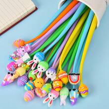 复活节兔子硅胶摇摇笔，可爱卡通兔子笔头文具，创意高品质兔子计划笔 - 款式隨機 - 查看 1