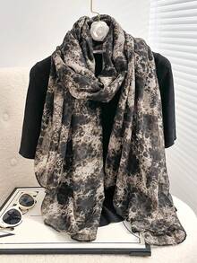 1条新款豹纹印花围巾，防晒围巾，沙滩围巾，女士沙滩度假披肩，防风拍照围巾，为您的造型增添亮点，也是一份节日礼物。 - 圍巾 - 查看 10