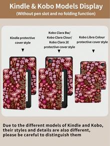 Kingsung 花卉植物图案平板电脑保护套，兼容 iPad Air 8 (M4) 2026 (11 英寸)、Air 8 (M4) 2026 (13 英寸)、9.7/10.2/10.5/10.9/12.9/Pro 11、第十代、Galaxy Tab S6 Lite 10.4 英寸、Kindle Paperwhite 第十二代 2024、Kindle（第十一代）2022，柔软防震，智能支架/自动唤醒/睡眠功能 - 彩色 - 查看 11