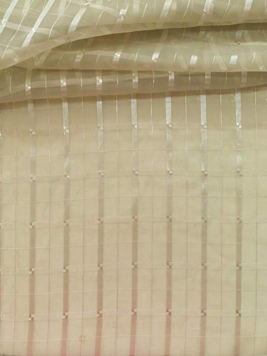 Voile Fabric Checkered Curtain | Checkered Voile - Curtains, General Decorations - Hope 20 - View 1