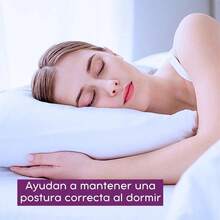 Almohada Fibra Microfina 48x75 cm Blanco, Almohada Estándar Firmeza Media para Dormir, Ideal para Uso Personal o Regalo - Blanco - Ver 4