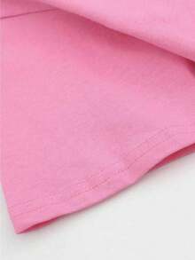 Easter Bunny Egg Girls' Pink Graphic Tee, FuncCute Text Print, Perfect For Spring Summer, All-Year Wear, Ideal Birthday &Holiday Gift - 粉色 - 查看 4