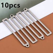 10pcs Stainless Steel Hollow Rectangle Frame Pendant, Suitable For DIY Earrings, Necklaces And Other Jewelry Making Accessories - Multicolor - View 11