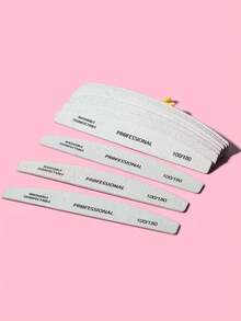 5 piezas Limas de uñas profesionales en forma de media luna, adecuadas para uñas naturales, fácil de crear una manicura suave, para uso en el hogar y en el salón - Multicolor - Ver 7