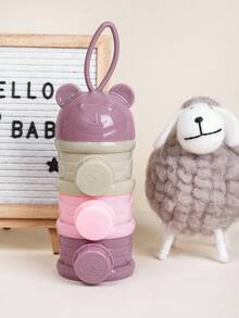 1 Set Of 3/4 Pcs Baby Milk Powder Dispenser Containers, Portable Infant Formula Snack Storage Box, Multilayer Sealed Milk Powder Organizer (The Patterns On The Powder Cans Are Not Scratches, Just Prints, And The Black Spots Are From The Molding Process, To Use) - Multicolor - View 14