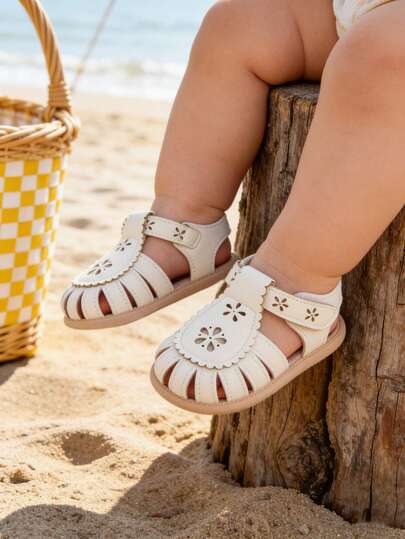 Infant Infant Girls Sandals Summer Infant Wedding Dress Flat Shoes Newborn Crib Shoes First Walkers Prewalkers Shoes