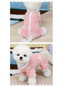 1pc Soft & Warm Dog Pajamas - Simple Design, Multi-Color Options, Comfortable Sleepwear & Cold Weather Clothing - Multicolor - View 8