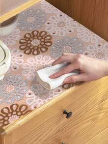 1 Roll 30x150cm EVA Shelf Liner, Waterproof Drawer Mat, Non-Slip Moisture-Proof Cabinet Pad, Reusable Fridge Liners,Easy To Clean Cupboard Placemat For Shoes Rack, Dining Table & Drawers - Multicolor - View 4