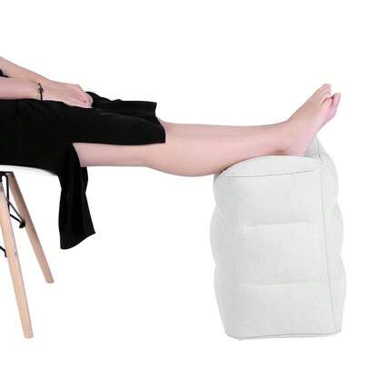 Reposapiés inflable Travel Air Almohada inflable Travel Air Reposapiés Relax Avión Gris