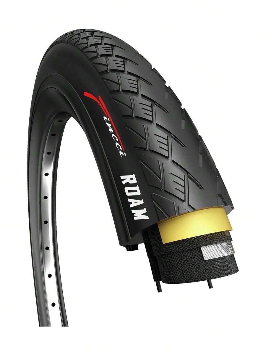 Semi - Slick 700 X 38c Bike Tire - Foldable Kevlar 40-622 Puncture Proof With 1 Mm Nylon City 700c Bike Tire - 28 Inch Commuter Bike Tire For Electric, Hybrid, Road, Touring Bike,41086978 - 彩色 - 查看 1