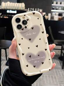 1个心形UV印花奶牛图案手机壳，柔软TPU保护套，创意图案手机壳，兼容 17/16/15/14/13/12/11，情人节、生日、圣诞节、万圣节礼物，送给男友、家人、朋友 - 彩色 - 查看 2