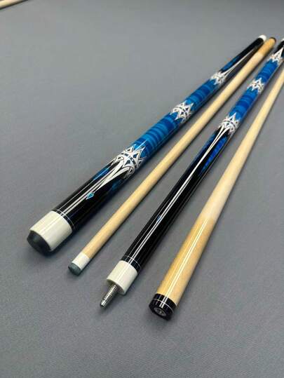 Taco de billar profesional negro con punta puntiaguda de 13 mm, ligero, preferido por jugadores profesionales