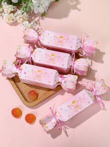 6个粉色蝴蝶造型礼盒，带丝带，蝴蝶主题派对礼盒，糖果盒，小型礼盒，生日礼物包装用品，蝴蝶主题生日派对装饰，婚礼派对回礼袋，婴儿派对装饰，性别揭晓派对装饰，生日派对用品，蝴蝶主题派对装饰，礼品包装盒，生日礼物 - 粉紅色蝴蝶 - 查看 2