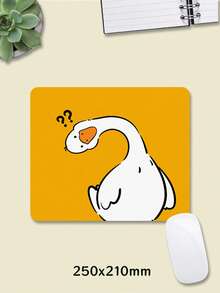 一体式卡通鸭子图案PU皮革鼠标垫，2毫米厚，小型办公桌面垫，适合学生/游戏玩家/笔记本电脑用户，防水防滑，必备办公配件。 - 橘色 - 查看 14