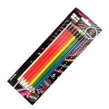 6 lápices HB, adecuados para escuela y oficina, con goma de borrar, suministros de papelería. Lápiz HB con goma de borrar, adecuado para escuela, arte, oficina, dibujo, esbozo y estudio. - D - Ver 5