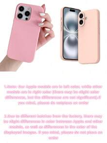 【极简ins风】粉色/红色/深绿色/海军蓝/抹茶绿液态硅胶手机壳，兼容苹果17 Air/17 Pro/17 Pro Max | 云朵般柔软触感 + 360度全方位减震，适合健身房和户外使用 | 兼容苹果16/15/14/13/12/11 Pro Max & S25/S24/S23/S22/S21/S20系列 & 14/兼容红米Note 14 | 防滑防指纹 | 触感柔软，磨砂表面，适合送给女朋友、闺蜜，情人节礼物，国际版，非国内版 - 粉色 - 查看 5