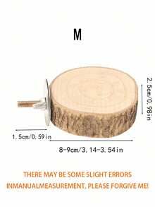 Holzpapageienstativ mit Ledermaterial, in verschiedenen Größen erhältlich, mit Schrauben zum Befestigen der Vogelruhe-Plattform, Papageienspielzeug, Vogelzubehör, Vogelkäfig-Accessoires (Farbe kann aufgrund von Chargenunterschieden im Holzmaterial variieren) - Verschiedenfarbig - Übersicht 12