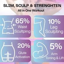 Aro con Peso para Adultos, Aro Inteligente 2 en 1 para Fitness y Abdominales, 24/28/32 Nudos Desmontables Ajustables - Morado-55" - Ver 8