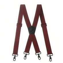复古风格男士背带，采用弹性编织面料，经典Y型后背设计，涤纶材质——是婚礼和正式场合的理想之选。 - 彩色 - 查看 25