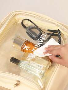 1个时尚多功能大容量化妆包/健身包，带鞋仓、干湿分离，适合日常旅行、商务出行、游泳及其他旅行需求 - 彩色 - 查看 8