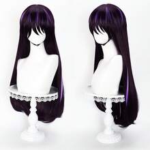 YEWELL 尤维尔紫色挑染薰衣草紫色角色扮演假发头套 12英寸日常系列机动战士角色扮演头套系列 多风格卡通动漫诠释 适合私人派对 日常角色扮演 万圣节 坂本日常 - 紫色 - 查看 7