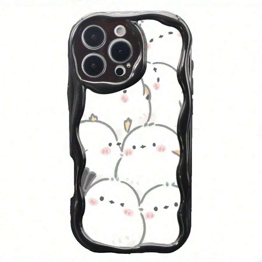 かわいい鳥のハンドルの電話、16 15 14 13 12 11 Pro Plusに適しています、耐衝撃性と落下防止の電話の保護ケース。 - ブラック - チェックする 1