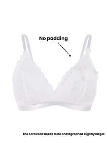 Maternity Solid Color Lace Trim Nursing Bra (No Padding) (Please Order One Size Up) - White - View 9