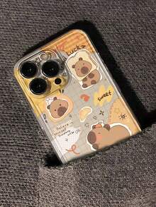 卡通水豚彩色彩绘简约时尚防震手机壳，兼容 17/17 Pro/17 Pro Max/16/11/16 Pro/16 Plus/16 Pro Max/16e/15 Pro Max/13/14/12/XS/XR/7G/8P，兼容三星 Galaxy S25/S25 Plus/S25 Ultra/A16/A36/A26/A56/A50/A12/A32/A52/A72/A51/A21S/A13/A14/S24/S24 Plus/S24 Ultra/S20/S23/S22/A53/S20 FE/S21 - 彩色 - 查看 4