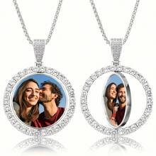 [Customization] Personalized Picture Necklace, Hip-Hop Picture Chain, Personalized Gifts For Fathers, Men, And Women, Customized Photo Pendant Necklace With Great Commemorative Significance - Multicolor - View 5