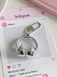 1pc 3D Headphone Keychain, Minimalist Cute Cool Sophisticated Pendant, Creative Backpack Decor, Best Friend Gift - Multicolor - View 12