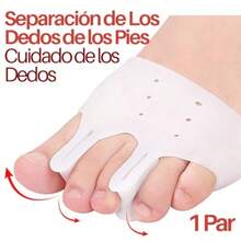 VERALY.MX Kit 6 piezas Coes uanete y Separadores Dedos Almoaa Antepié Separador Dedos Alio Presión Zapato Separador Dedos Pie ro Gel Doble Bucle allux Valgus Martillo Enderezador Dedos - como en la foto - Ver 2