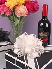 10pcs Snowflake Organza Ribbon Bows, Confession Ribbon Snow Gauze Hand-Pulled Flower, Gift Wrapping Ribbons, Ribbons For Crafts, Parties, Weddings, Wedding Cars - Multicolor - View 4