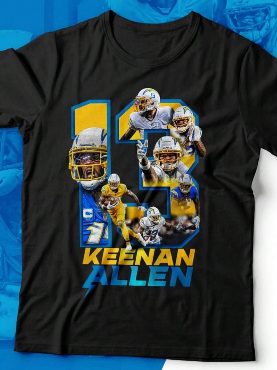 Keenan Allen Los Angeles Shirt Design - Black - View 1