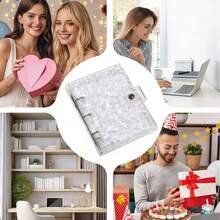 1pc Wavy Transparent Binder Photo Storage Book, Acrylic Clear File Folder, Durable Material, Loose-Leaf Binder Cover, Can Be Used As Notebook, Planner, Card Holder, Sticker Book, Photo Album, Stationery Can Be Given As A Gift For Girls - Clear - View 10