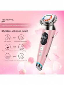 1pc Handheld Colorful Light Positive & Negative Ion Eye Massager, 6 Advanced Technologies Skin Rejuvenation Device, Facial Beauty Instrument, 400mAh Battery, 4 Modes, 3 Speed Adjustments, Effectively Removes Blackheads, Shrinks Pores, Fades Eye Wrinkles, Lifts & Firms, Brightens Complexion, Suitable As Birthday/Mother's Day Gift For Friends, Girlfriend - Multicolor - View 13