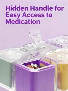 这款有趣的药盒共有8个隔层，带有药片分隔片，可用作周药盒、储物盒、大容量药盒、日药盒或便携式旅行药盒（配有挂绳）。轻巧防潮，适合存放维生素、药片、营养补充剂和鱼油。 - 彩色 - 查看 6