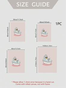 Tranh treo tường hình chú vịt ngộ nghĩnh trong bồn tắm, chủ đề tự chăm sóc bản thân, chất liệu vải canvas, lý tưởng cho phòng ngủ, văn phòng, phòng tắm, làm quà tặng trang trí nhà cửa, không khung. - Nhiều màu - Xem 6