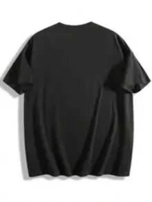 1Pc  Women'S Heart Plaid Print Lounge Sleepwear |   Short Sleeve Round Neck Tops, Comfortable Loose Fit, Casual Style For Spring/Summer/Fall   Women's Graphic Round Neck Short Sleeve Tee, Valentine St. Patrick Easter Theme, Casual Daily Wear - 黑色 - 查看 2