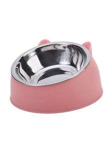 猫粮碗宠物增高防滑不锈钢支架倾斜喂食器碗日常 - 100ml - 查看 9